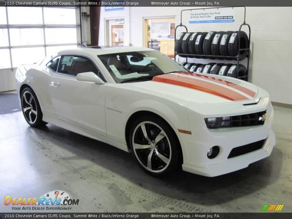 2010 Chevrolet Camaro SS/RS Coupe Summit White / Black/Inferno Orange Photo #4