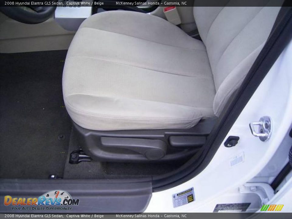 2008 Hyundai Elantra GLS Sedan Captiva White / Beige Photo #8