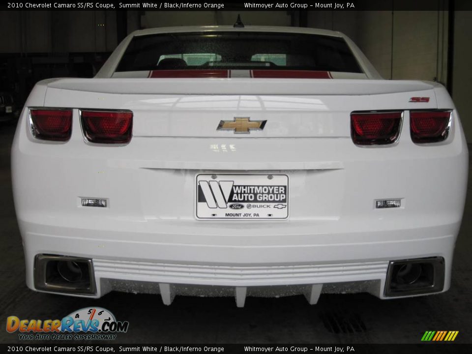 2010 Chevrolet Camaro SS/RS Coupe Summit White / Black/Inferno Orange Photo #7