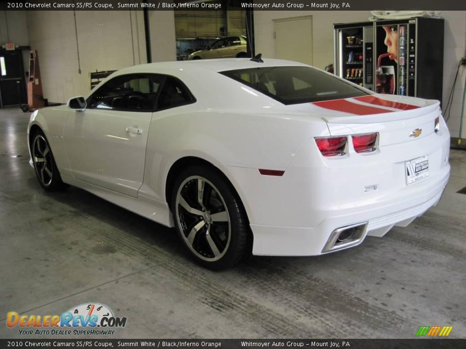 2010 Chevrolet Camaro SS/RS Coupe Summit White / Black/Inferno Orange Photo #9