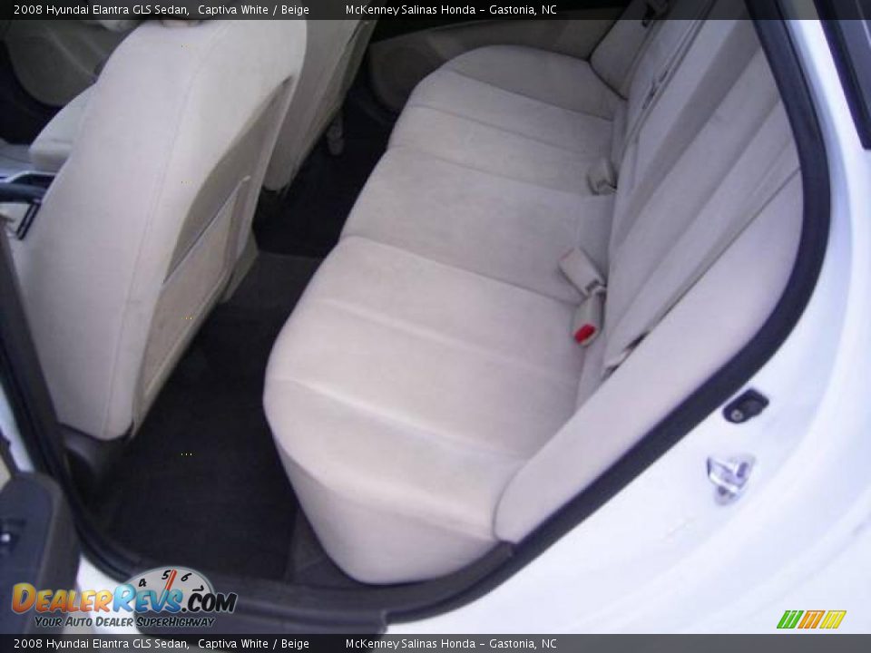 2008 Hyundai Elantra GLS Sedan Captiva White / Beige Photo #11