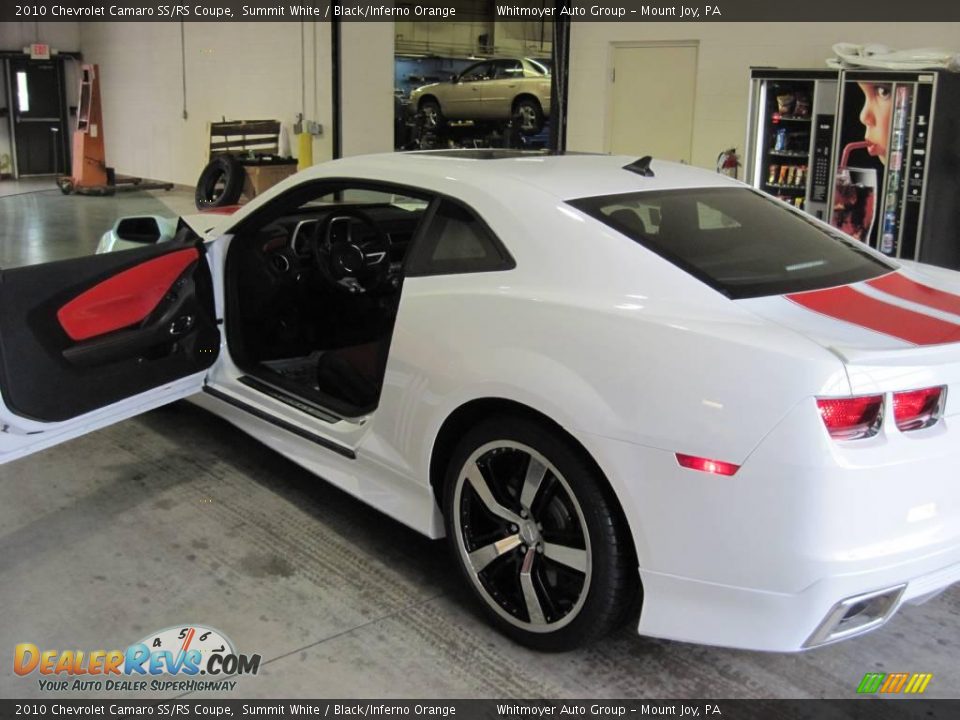 2010 Chevrolet Camaro SS/RS Coupe Summit White / Black/Inferno Orange Photo #10