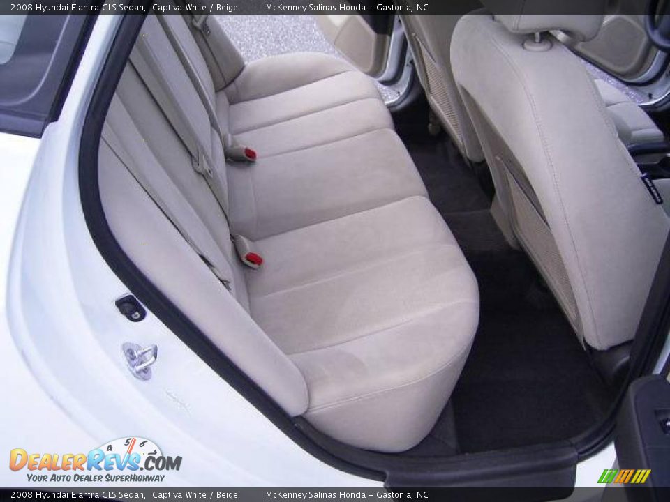 2008 Hyundai Elantra GLS Sedan Captiva White / Beige Photo #13