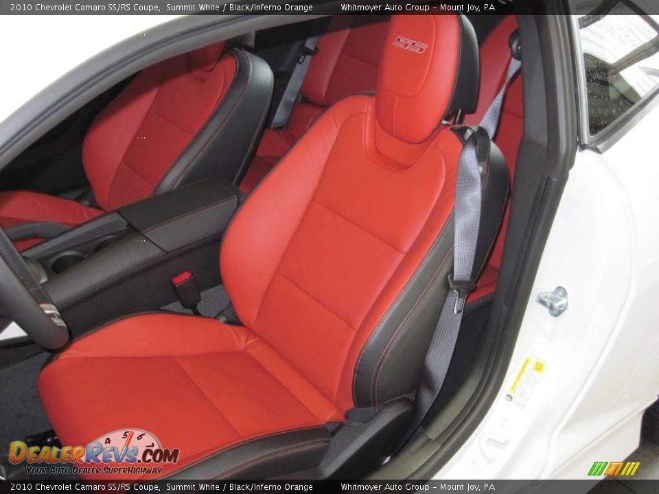 2010 Chevrolet Camaro SS/RS Coupe Summit White / Black/Inferno Orange Photo #13