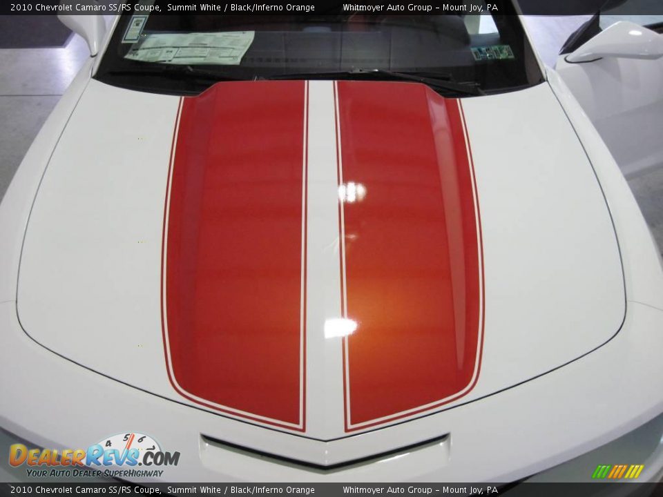 2010 Chevrolet Camaro SS/RS Coupe Summit White / Black/Inferno Orange Photo #15