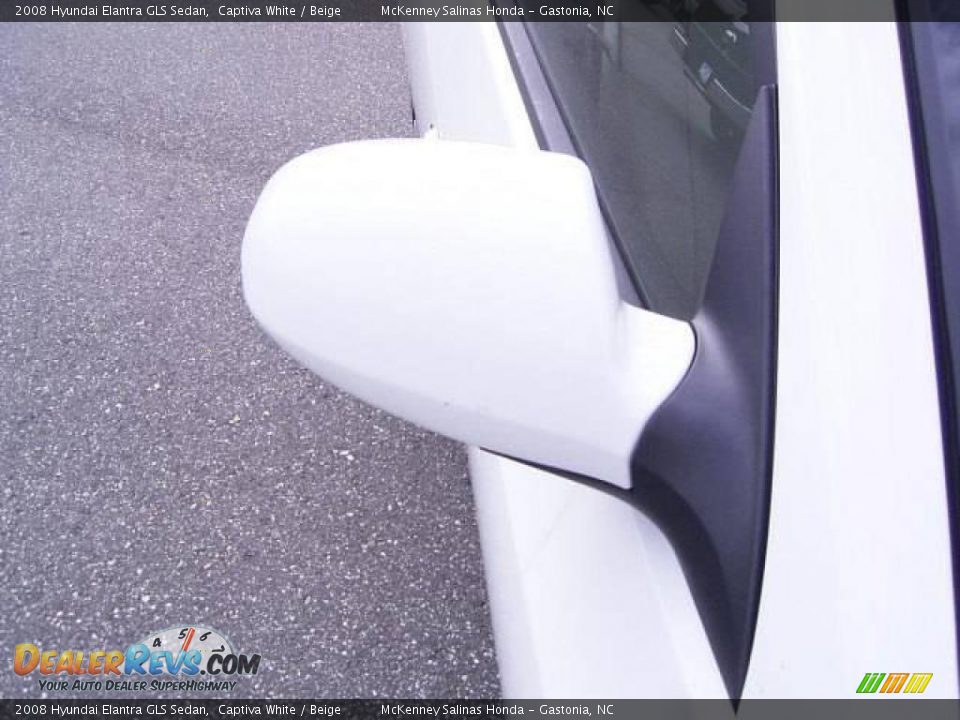 2008 Hyundai Elantra GLS Sedan Captiva White / Beige Photo #18