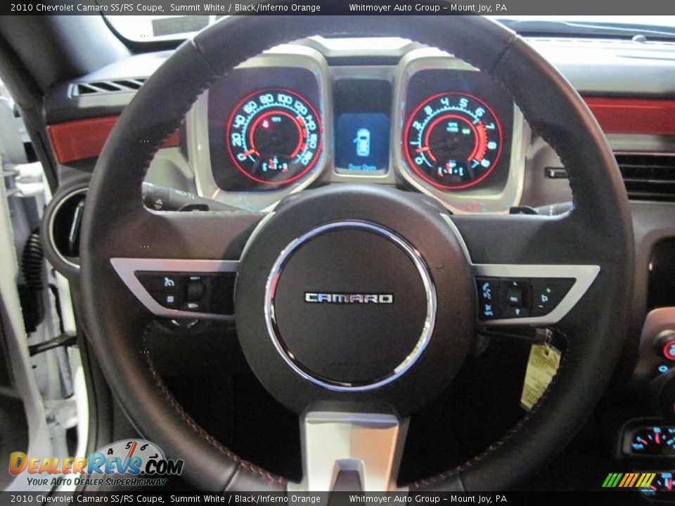 2010 Chevrolet Camaro SS/RS Coupe Summit White / Black/Inferno Orange Photo #16