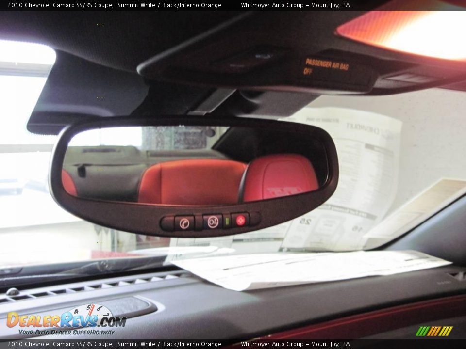 2010 Chevrolet Camaro SS/RS Coupe Summit White / Black/Inferno Orange Photo #19