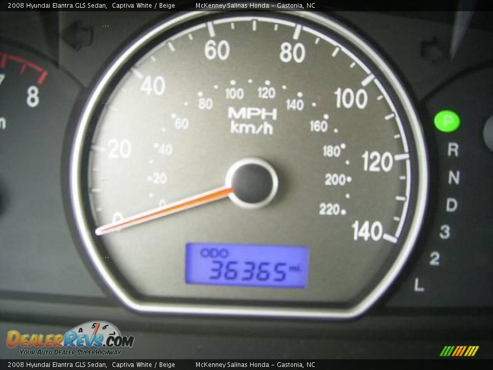 2008 Hyundai Elantra GLS Sedan Captiva White / Beige Photo #25