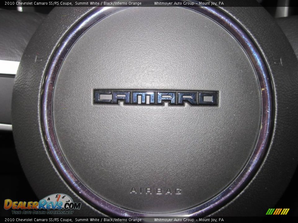 2010 Chevrolet Camaro SS/RS Coupe Summit White / Black/Inferno Orange Photo #25
