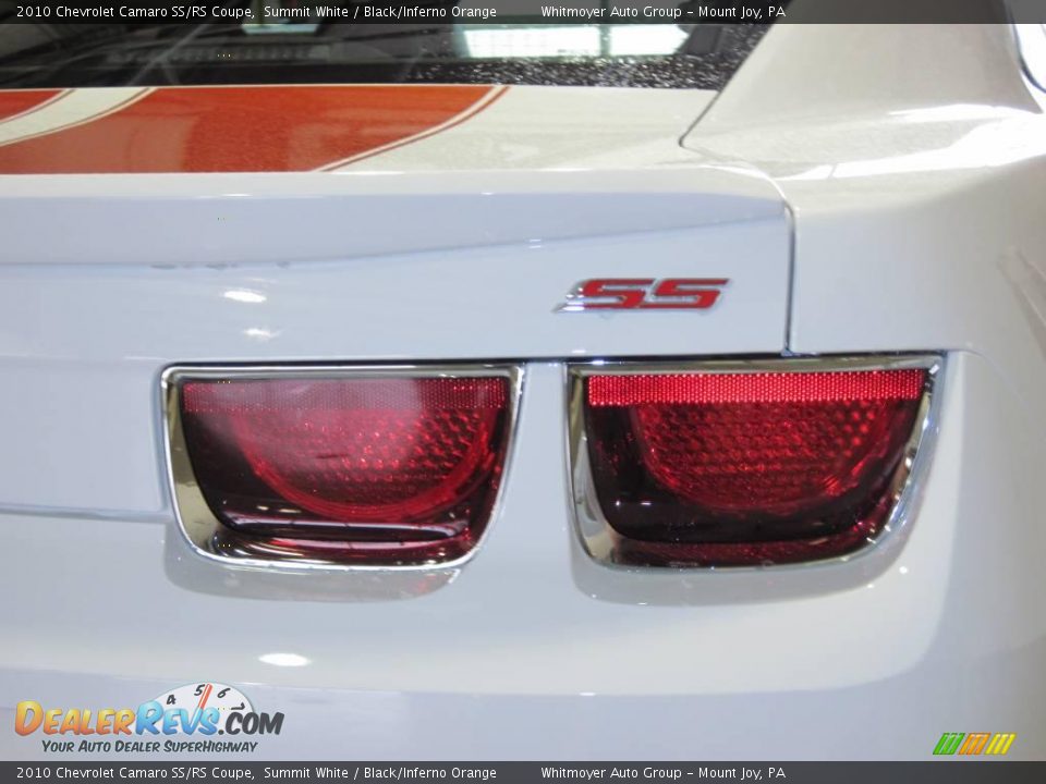 2010 Chevrolet Camaro SS/RS Coupe Summit White / Black/Inferno Orange Photo #30