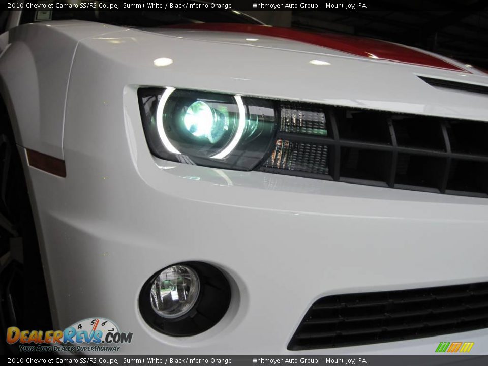 2010 Chevrolet Camaro SS/RS Coupe Summit White / Black/Inferno Orange Photo #32