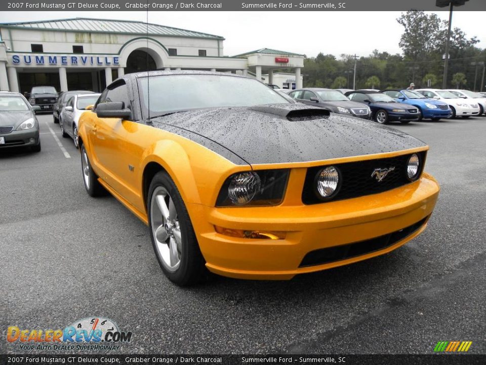 2007 Ford Mustang GT Deluxe Coupe Grabber Orange / Dark Charcoal Photo #1
