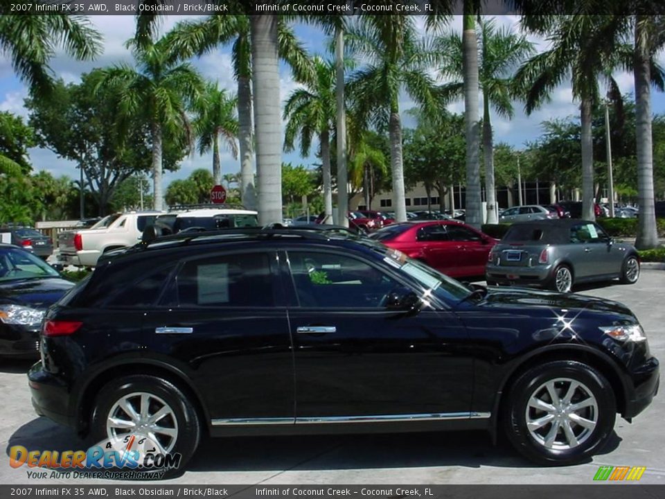 2007 Infiniti FX 35 AWD Black Obsidian / Brick/Black Photo #2