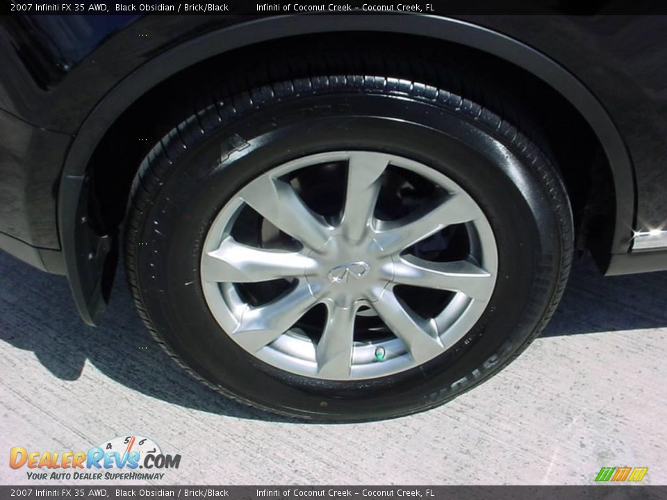 2007 Infiniti FX 35 AWD Black Obsidian / Brick/Black Photo #12