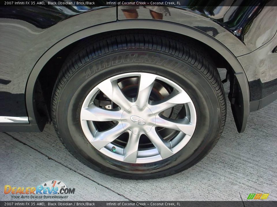 2007 Infiniti FX 35 AWD Black Obsidian / Brick/Black Photo #13