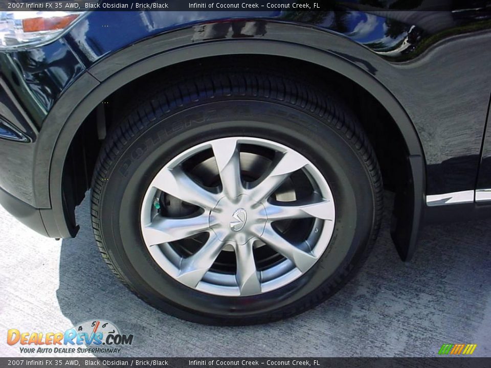 2007 Infiniti FX 35 AWD Black Obsidian / Brick/Black Photo #14