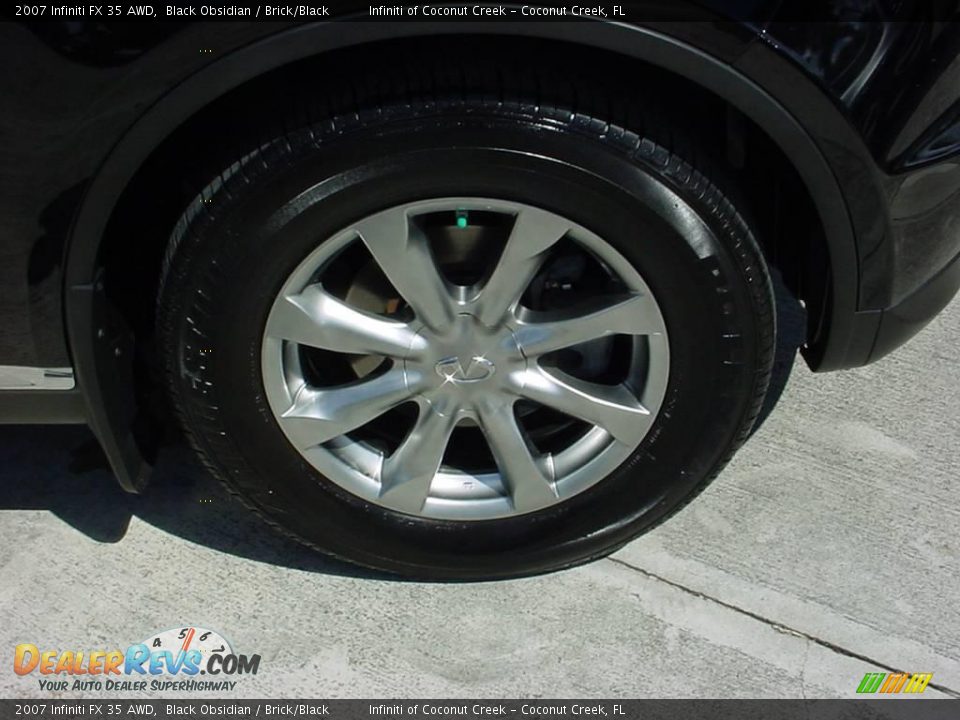 2007 Infiniti FX 35 AWD Black Obsidian / Brick/Black Photo #15