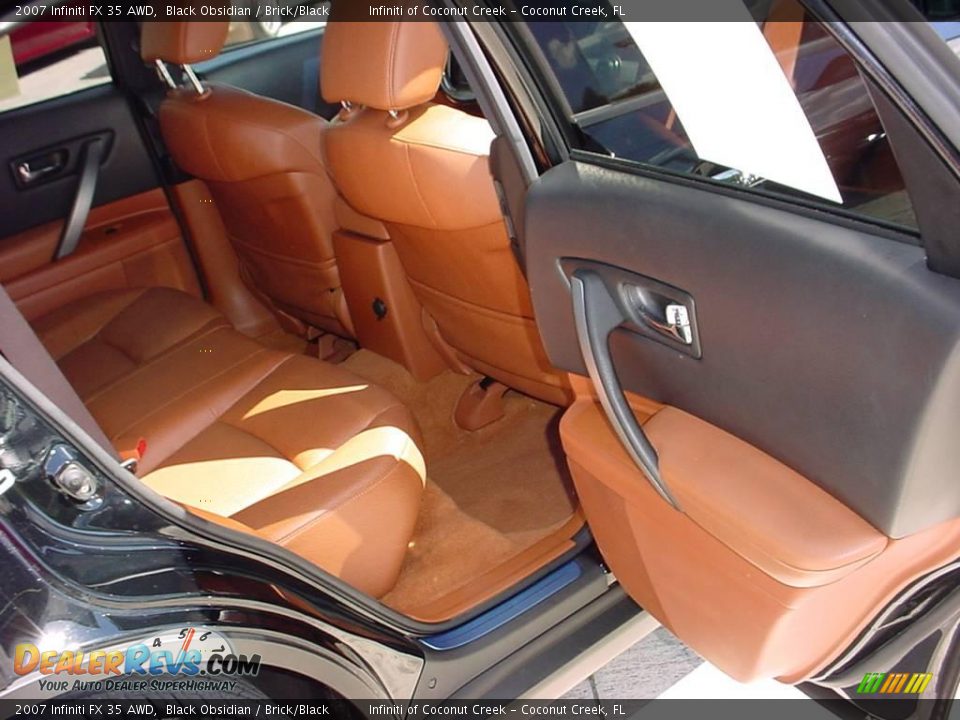 2007 Infiniti FX 35 AWD Black Obsidian / Brick/Black Photo #20
