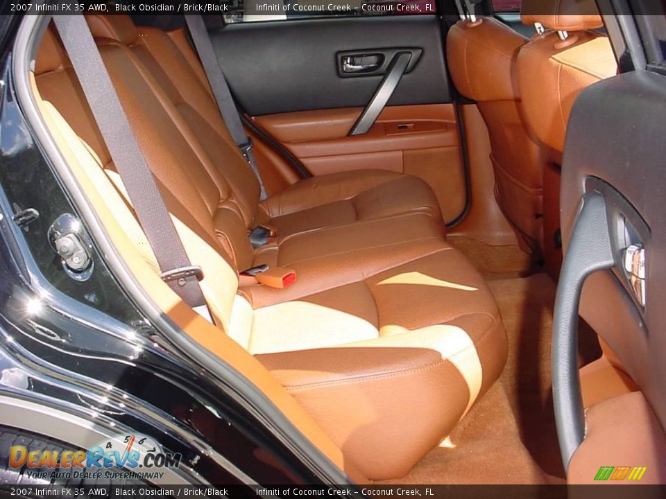 2007 Infiniti FX 35 AWD Black Obsidian / Brick/Black Photo #21