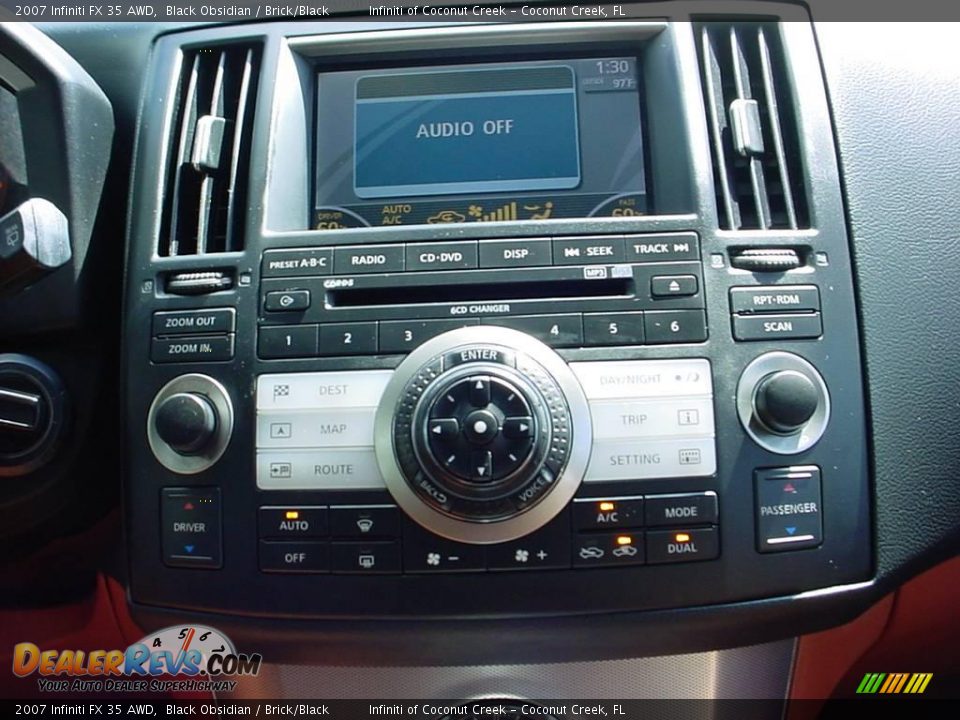2007 Infiniti FX 35 AWD Black Obsidian / Brick/Black Photo #23