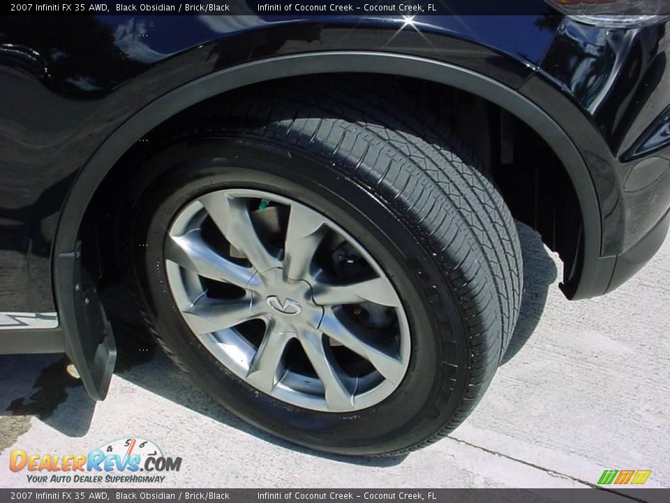 2007 Infiniti FX 35 AWD Black Obsidian / Brick/Black Photo #27