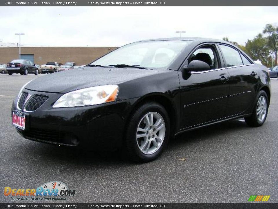 2006 Pontiac G6 V6 Sedan Black / Ebony Photo #1