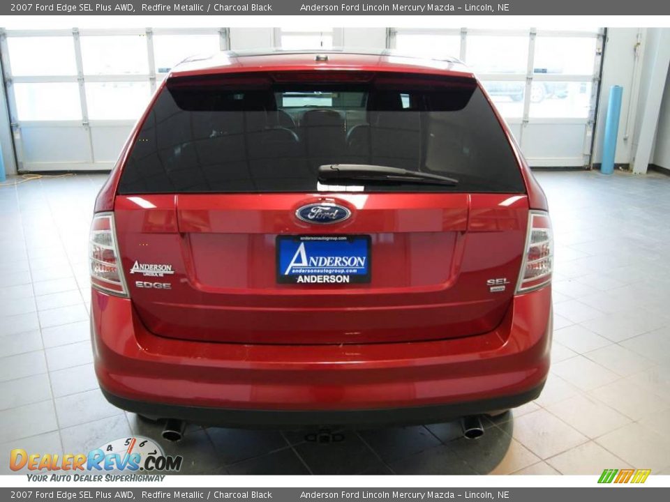 2007 Ford Edge SEL Plus AWD Redfire Metallic / Charcoal Black Photo #4