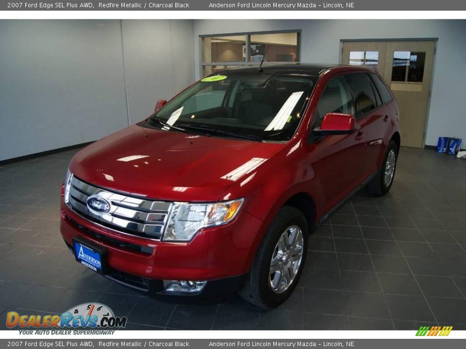 2007 Ford Edge SEL Plus AWD Redfire Metallic / Charcoal Black Photo #7