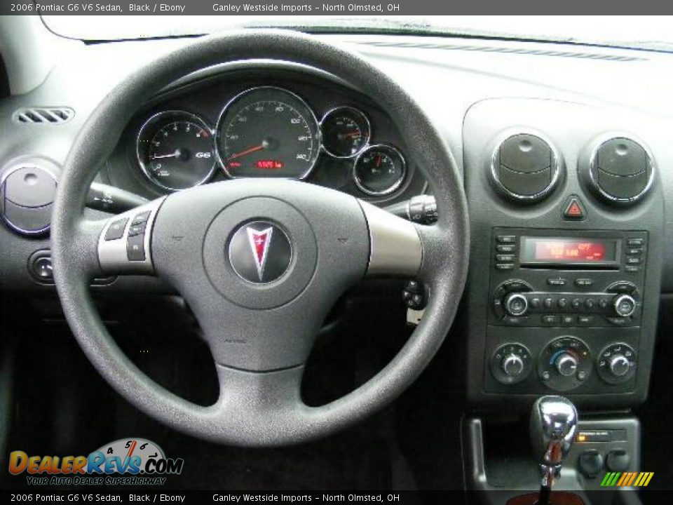 2006 Pontiac G6 V6 Sedan Black / Ebony Photo #14