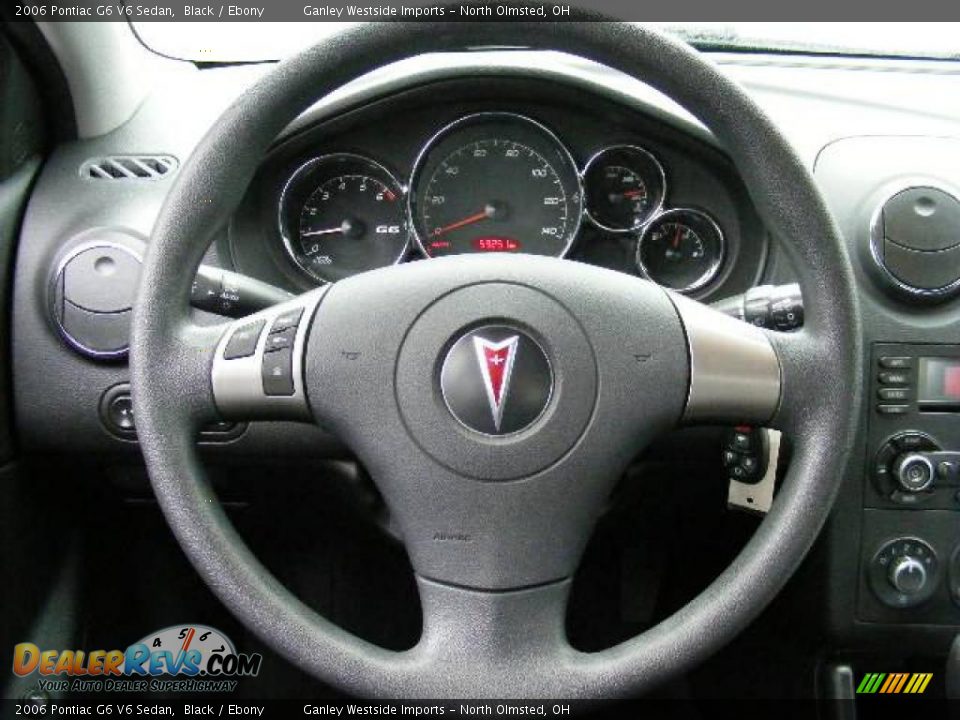 2006 Pontiac G6 V6 Sedan Black / Ebony Photo #15