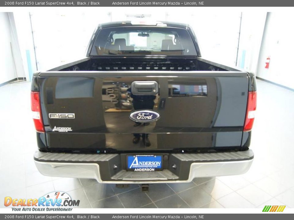 2008 Ford F150 Lariat SuperCrew 4x4 Black / Black Photo #3