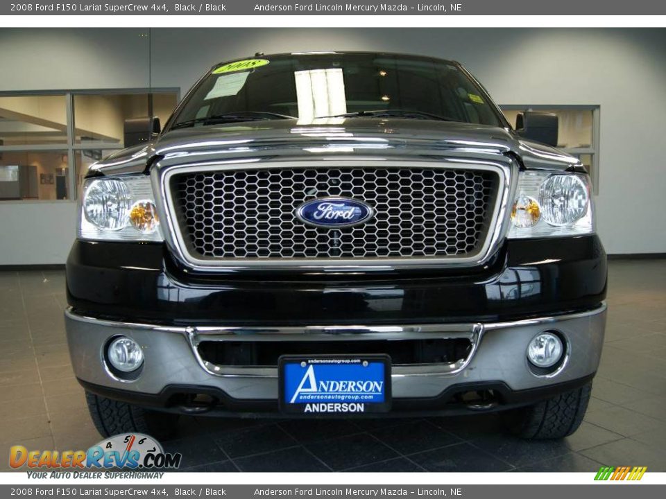2008 Ford F150 Lariat SuperCrew 4x4 Black / Black Photo #6
