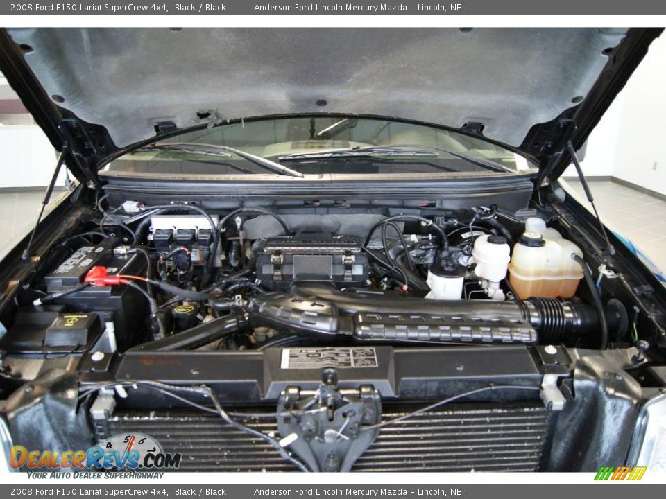 2008 Ford F150 Lariat SuperCrew 4x4 Black / Black Photo #8