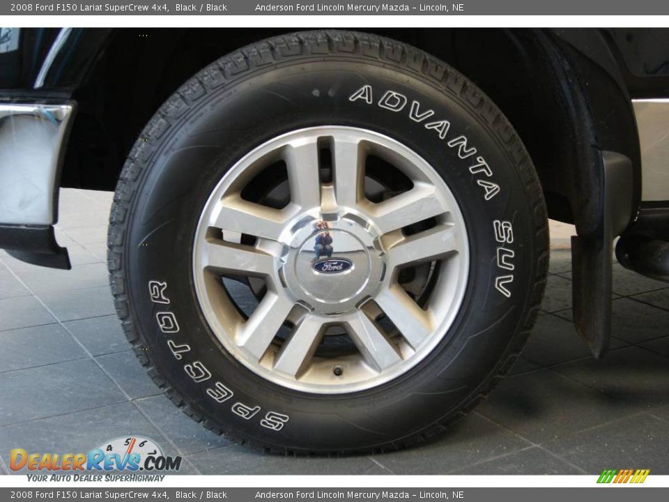 2008 Ford F150 Lariat SuperCrew 4x4 Black / Black Photo #9