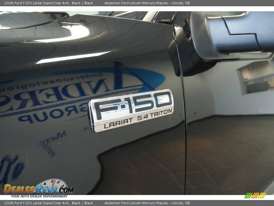 2008 Ford F150 Lariat SuperCrew 4x4 Black / Black Photo #11