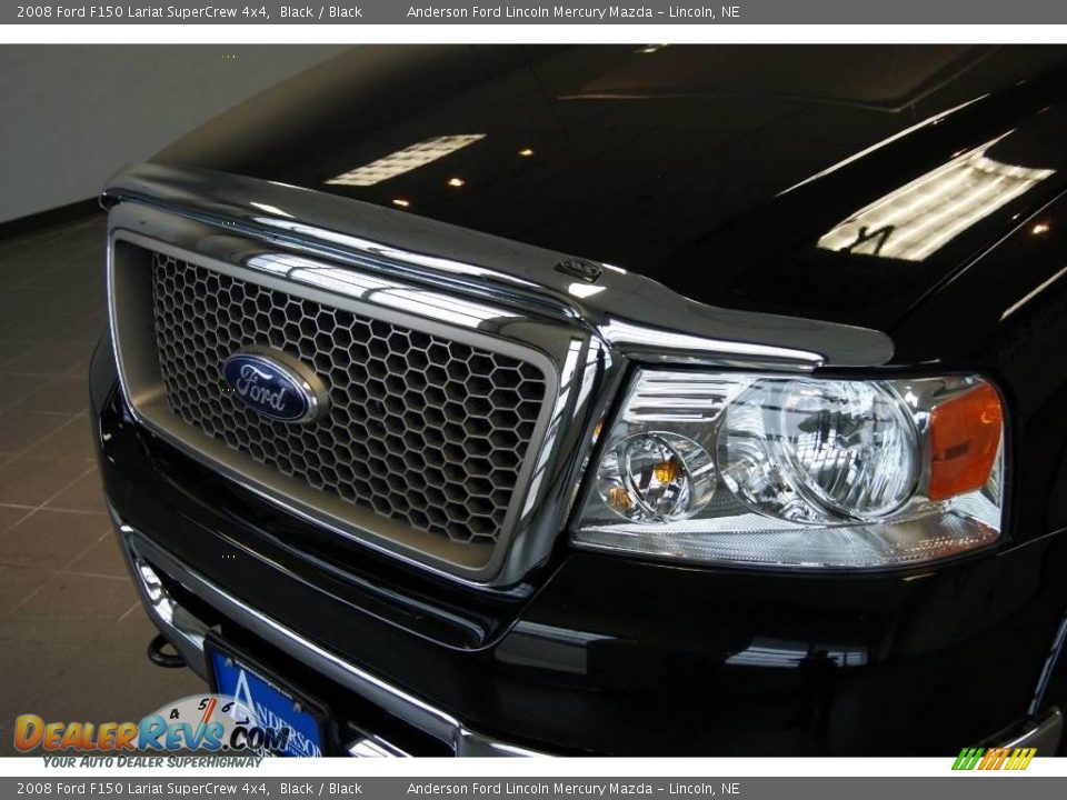 2008 Ford F150 Lariat SuperCrew 4x4 Black / Black Photo #12