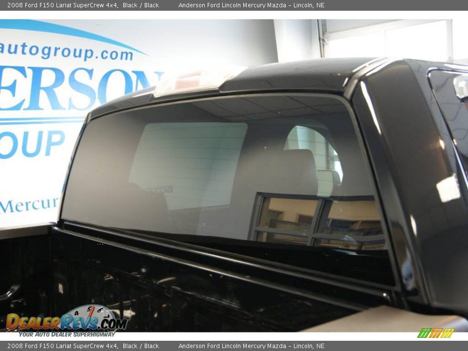 2008 Ford F150 Lariat SuperCrew 4x4 Black / Black Photo #18