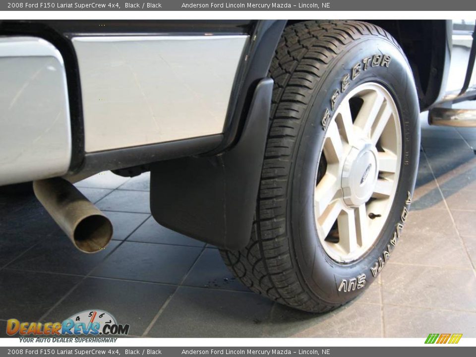 2008 Ford F150 Lariat SuperCrew 4x4 Black / Black Photo #19