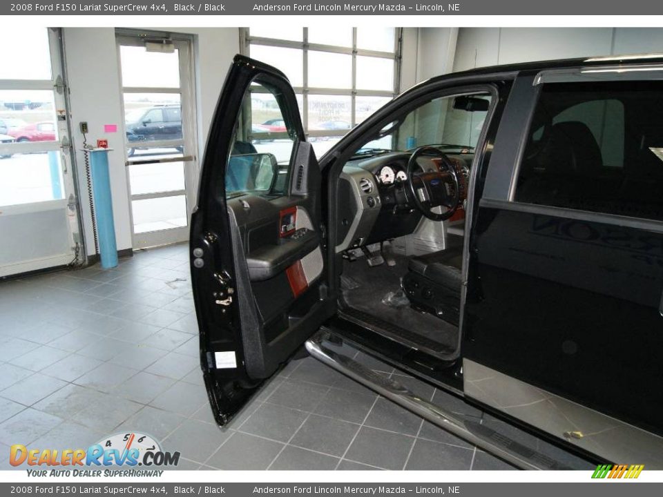 2008 Ford F150 Lariat SuperCrew 4x4 Black / Black Photo #23