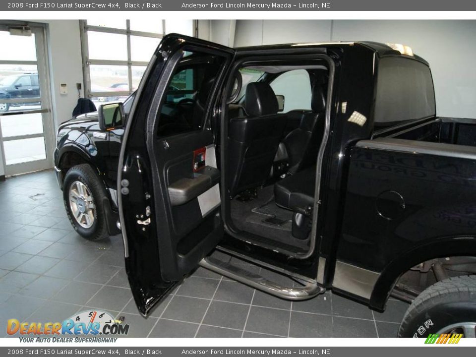 2008 Ford F150 Lariat SuperCrew 4x4 Black / Black Photo #24