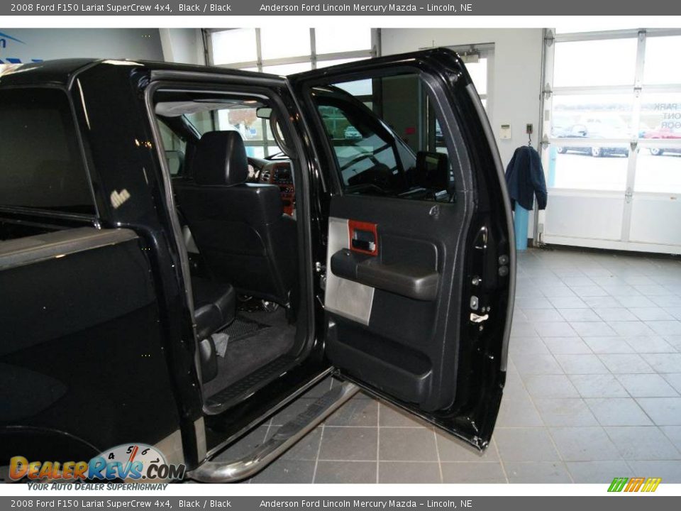 2008 Ford F150 Lariat SuperCrew 4x4 Black / Black Photo #25