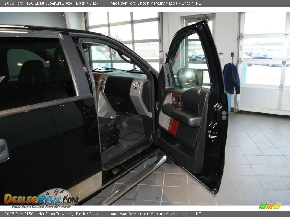 2008 Ford F150 Lariat SuperCrew 4x4 Black / Black Photo #26