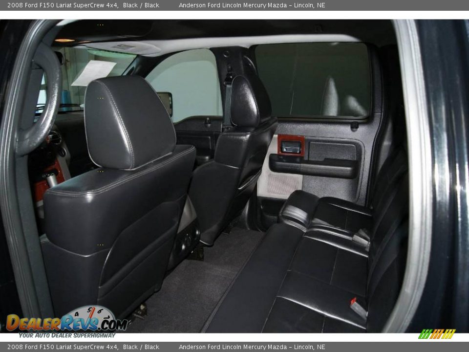 2008 Ford F150 Lariat SuperCrew 4x4 Black / Black Photo #28