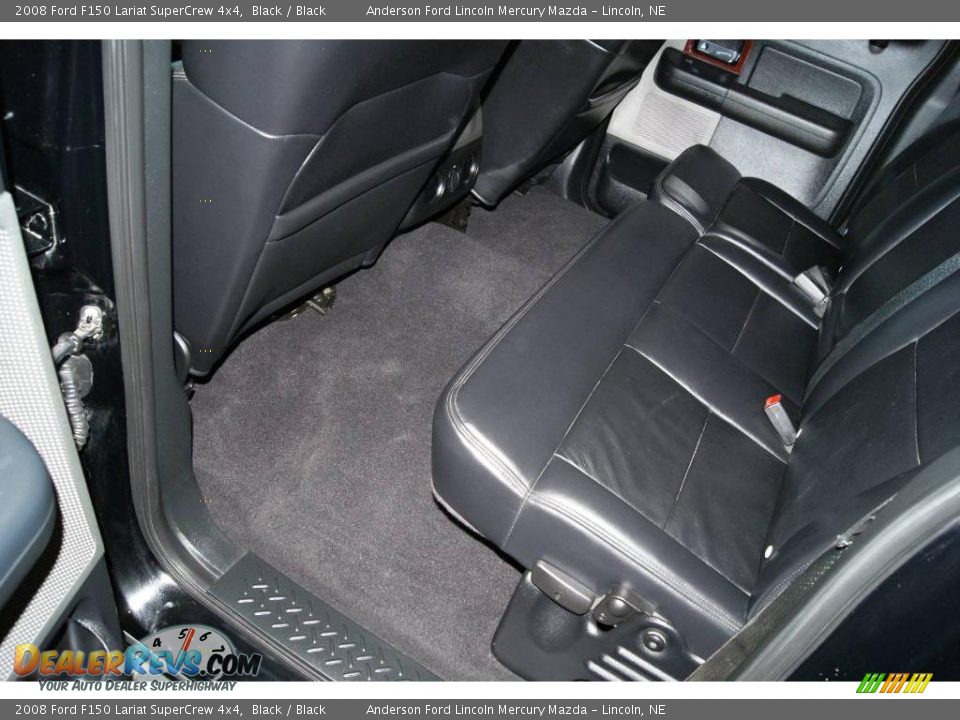 2008 Ford F150 Lariat SuperCrew 4x4 Black / Black Photo #29