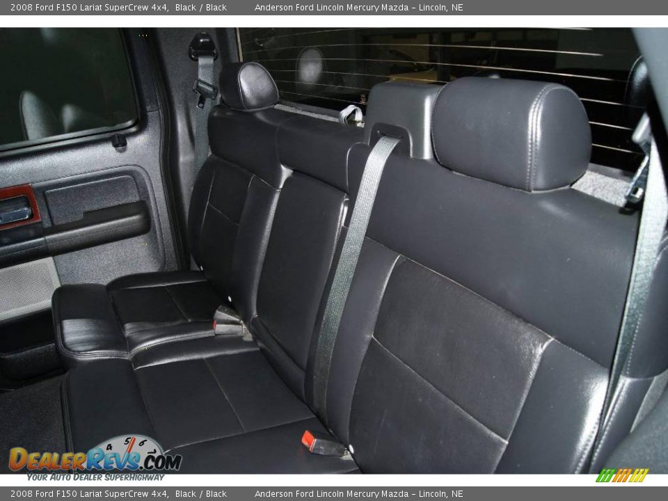 2008 Ford F150 Lariat SuperCrew 4x4 Black / Black Photo #30