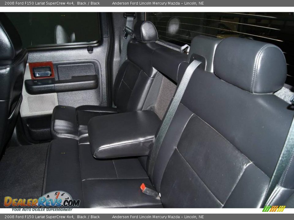 2008 Ford F150 Lariat SuperCrew 4x4 Black / Black Photo #31