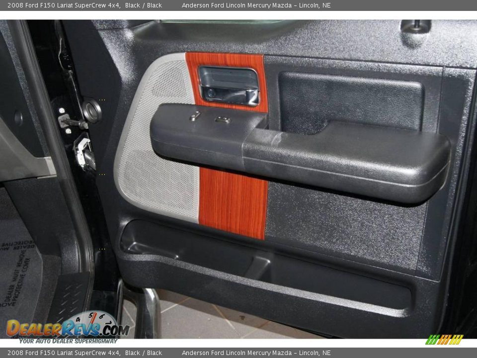 2008 Ford F150 Lariat SuperCrew 4x4 Black / Black Photo #33