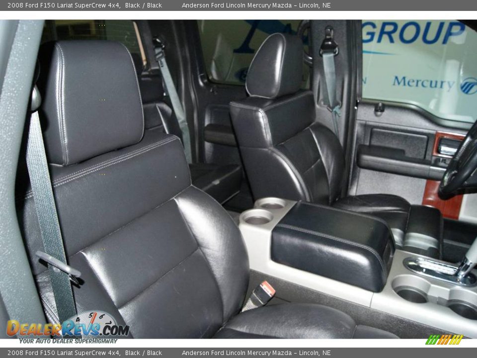2008 Ford F150 Lariat SuperCrew 4x4 Black / Black Photo #35