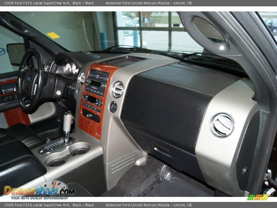 2008 Ford F150 Lariat SuperCrew 4x4 Black / Black Photo #36